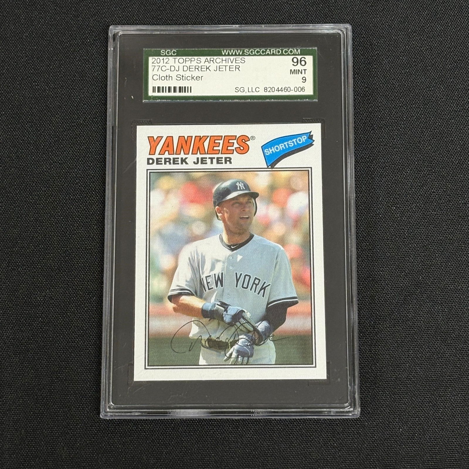 SGC 9 Derek Jeter Topps Sticker Card (1 of 2)
