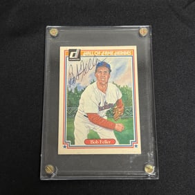 Bob Feller Signed Baseball Card
