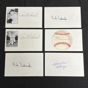 Signed Baseball Player Index Cards