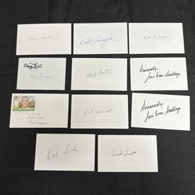 Group of MLB Baseball Player Signed Index Cards