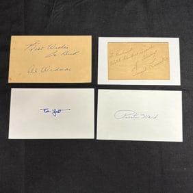 1940s MLB Baseball Player Signatures, Ed Yost +