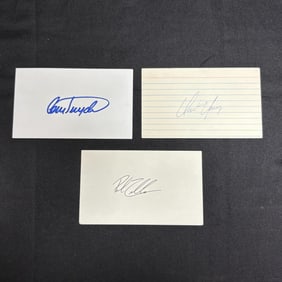Group of MLB Baseball Player Signed Index Cards