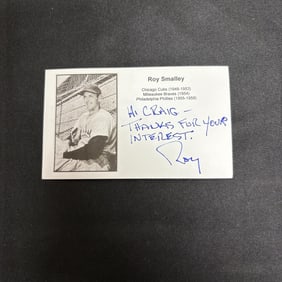 Roy Smalley Note and Signature