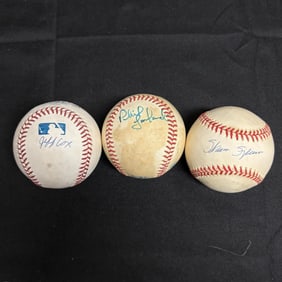 Cox, Langford, Spencer Signed Baseballs