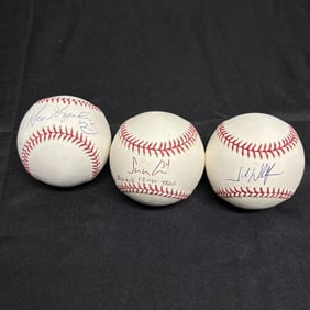 Olsen, Willingham, Gonzalez Sig Baseballs