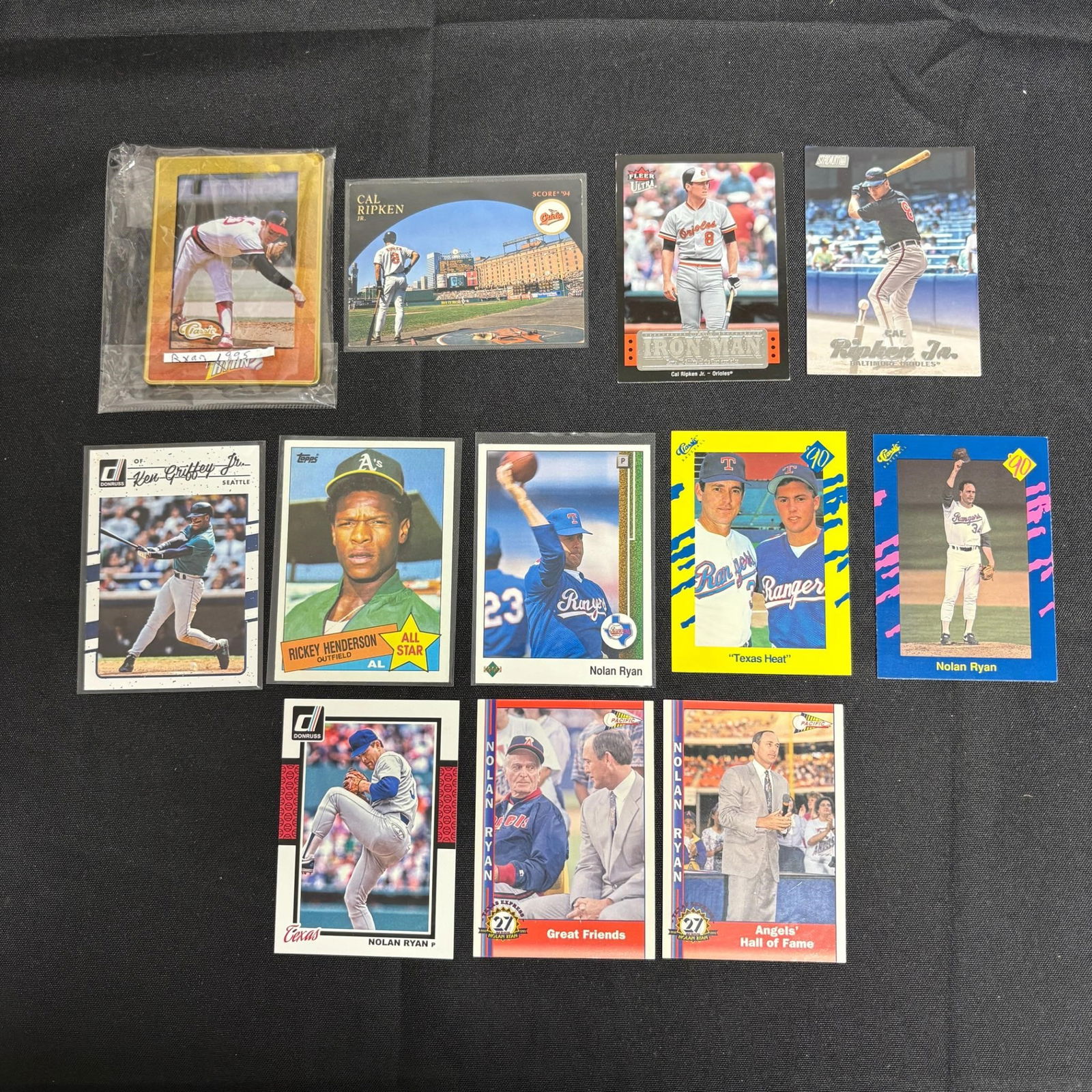 HOF Baseball Card lot, Nolan Ryan, KGJ, Ripken (1 of 2)