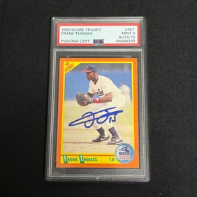 PSA 9 Auto 10 Frank Thomas Baseball Card