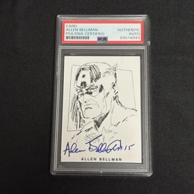 PSA/DNA Allen Bellman CPT America Sig Sketch
