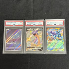 PSA Pokemon Card lot, Cleffa, Suicune EX +