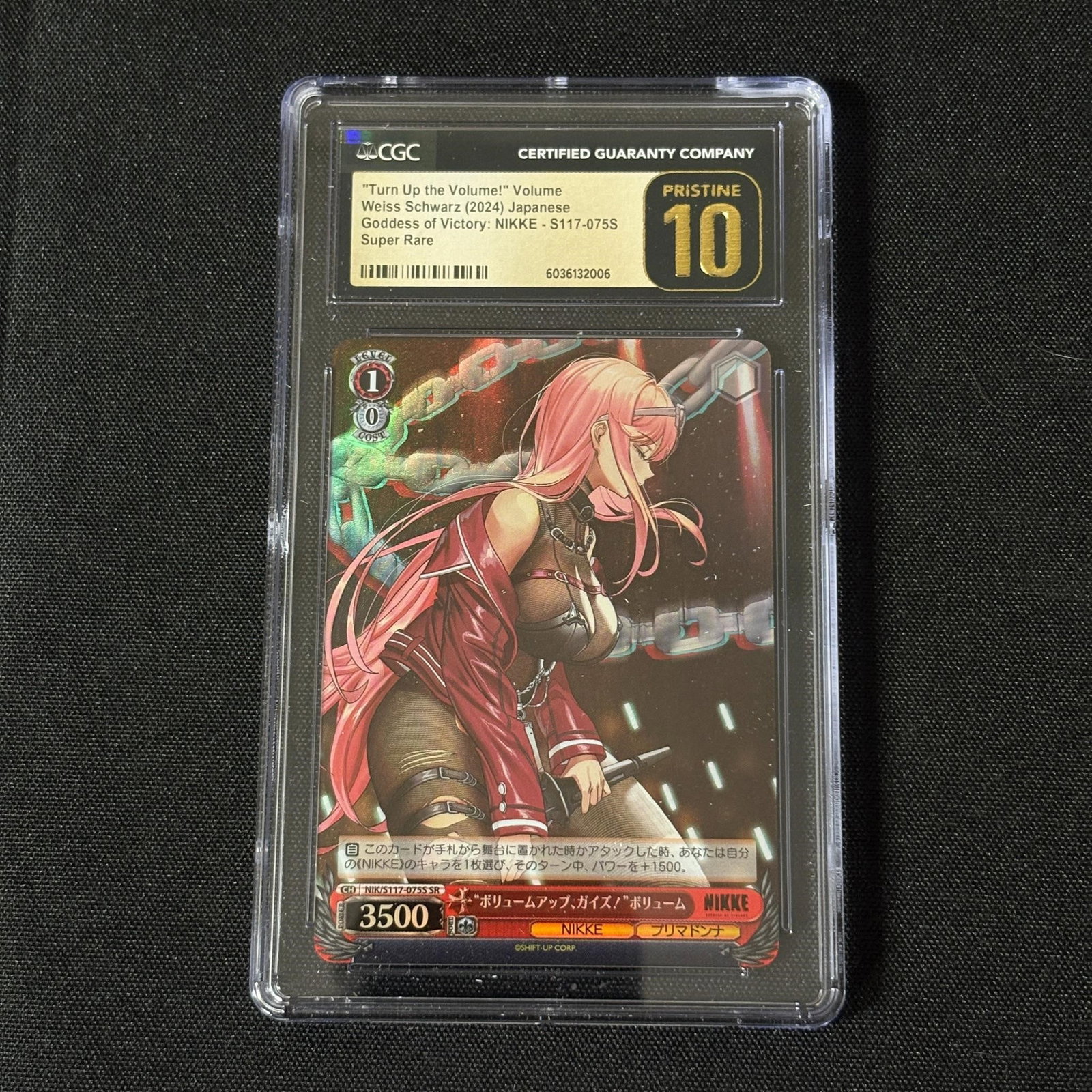 CGC P 10 Volume Super Rare NIKKE POP 4: CGC P 10 Turn Up the Volume! Volume Super Rare Weiss Schwarz Goddess of Victory NIKKE Anime Card. All items are sold as is. Please look at pictures carefully to determine what you believe are the cond