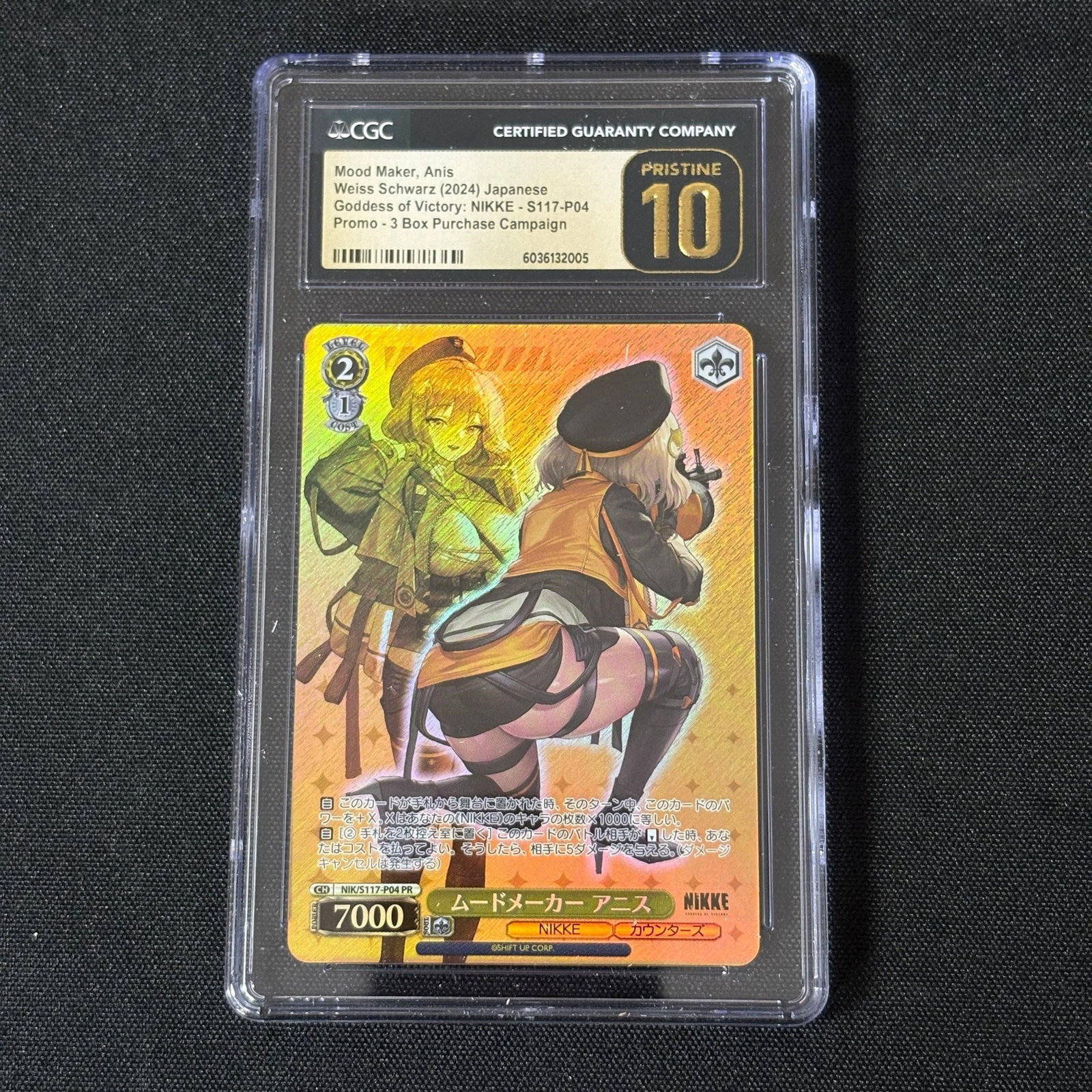 CGC P 10 Anis Promo NIKKE: CGC Pristine 10 Mood Maker, Anis Weiss Schwarz Goddess of Victory NIKKE Promo 3 Box Purchase Campaign Anime Card. All items are sold as is. Please look at pictures carefully to determine what you beli