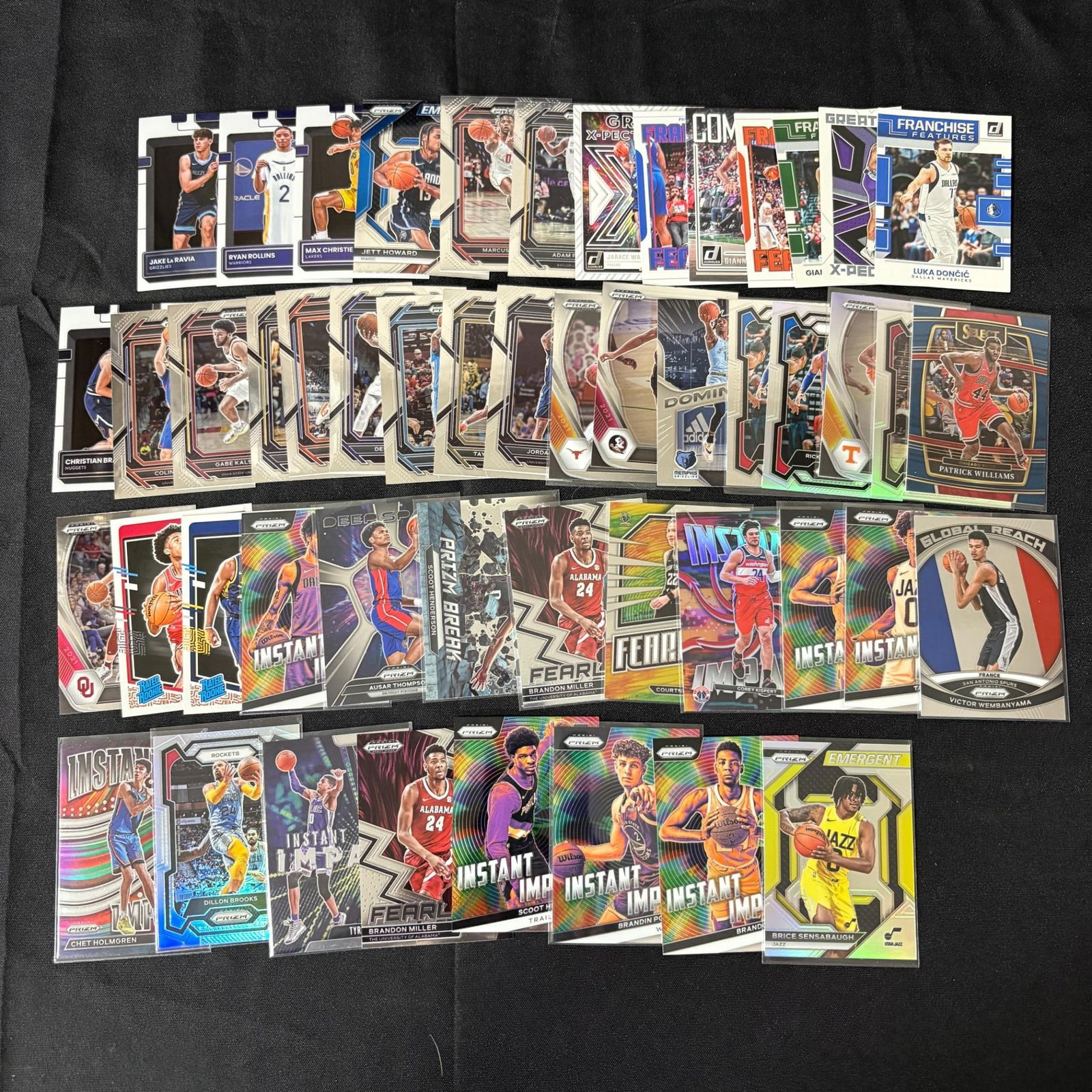 Modern Basketball Card lot, Panini Prizm: Includes Victor Wembanyama, Luka Doncic, ++ All items are sold as is. Please look at pictures carefully to determine what you believe are the condition of each lot. By choosing which card to use to re