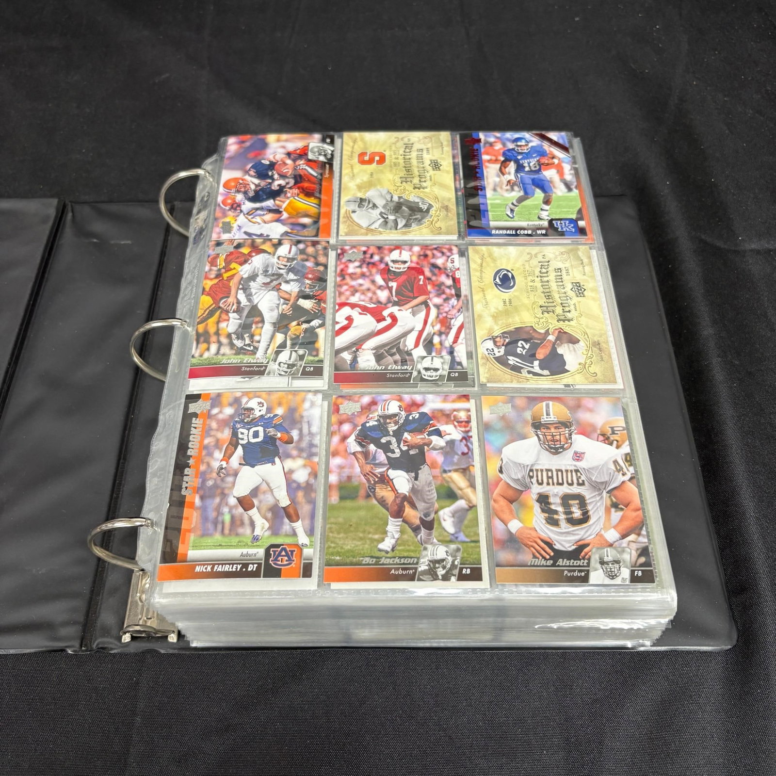 Huge Football Card Binder, 100s of Cards: Includes Larvar Arrington, Steve McNair, Brett Farve, and more. All items are sold as is. Please look at pictures carefully to determine what you believe are the condition of each lot. By choosing whi