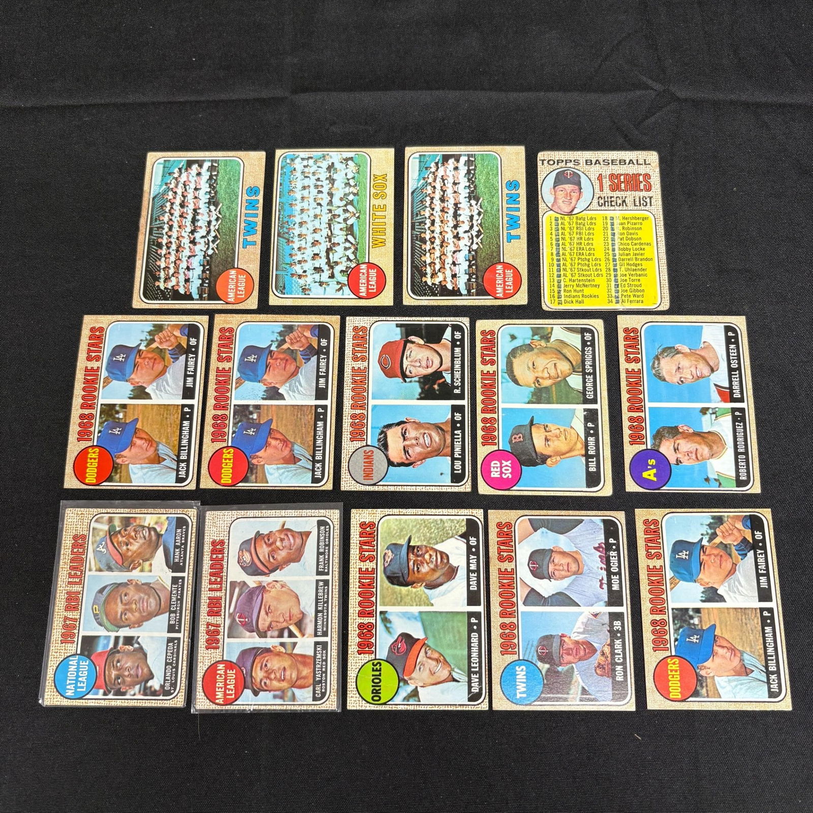 1968 Topps Rookie Stars, Leaders (Hank Aaron) (1 of 2)