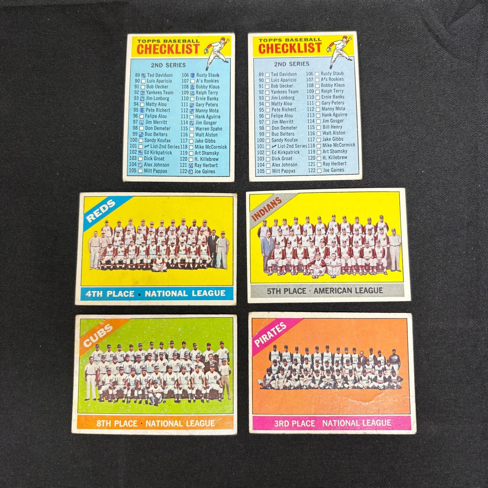1966 Topps Baseball Card Checklists, Teams (1 of 2)