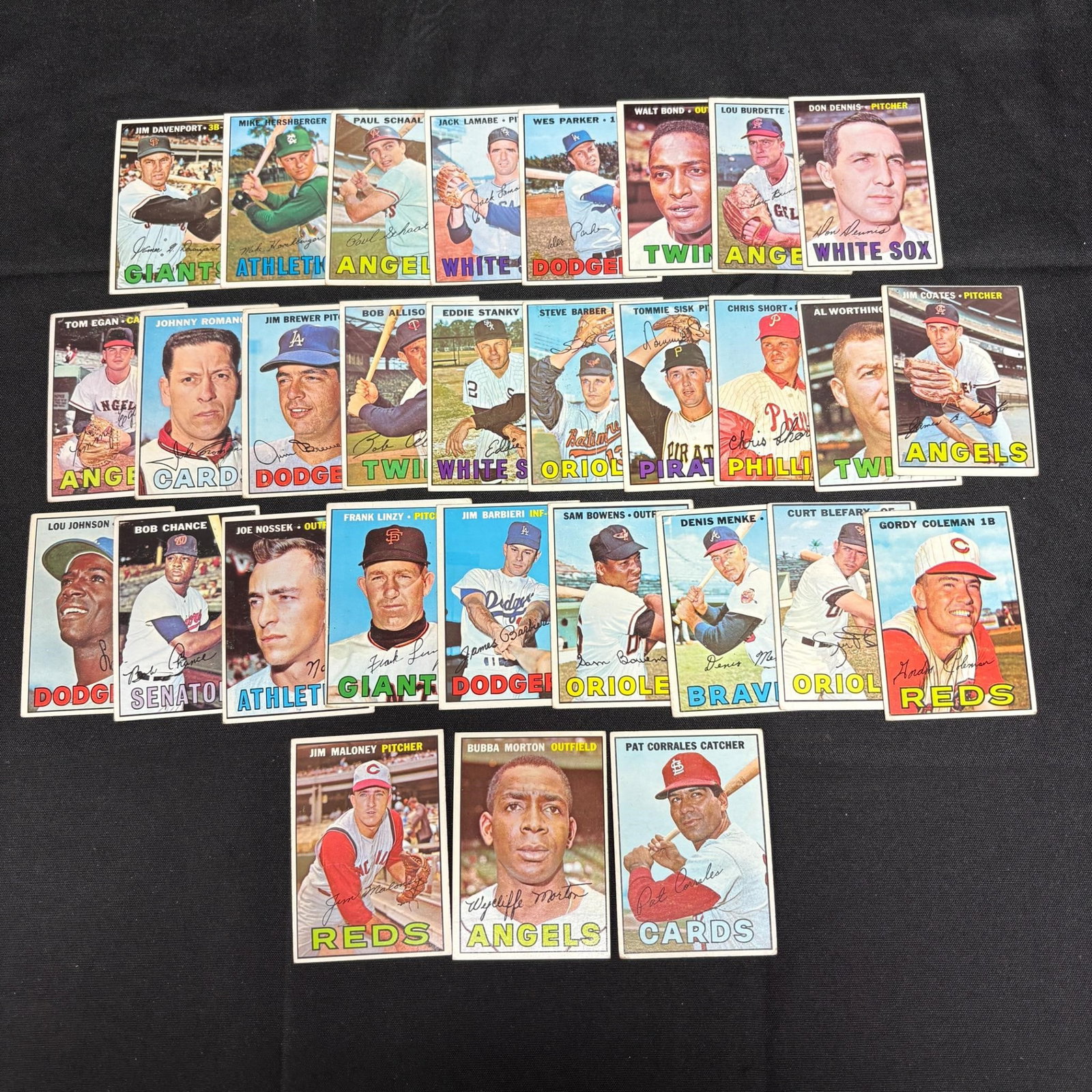 1967 Topps Baseball Card lot: All items are sold as is. Please look at pictures carefully to determine what you believe are the condition of each lot. By choosing which card to use to register to bid, you authorize us to use the c