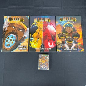 Black Lion & Cubs 3 Menga Set w/ LE Card Deck