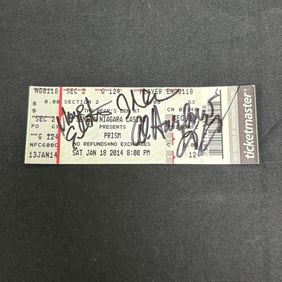 Prism Concert Ticket Signed by Band Members