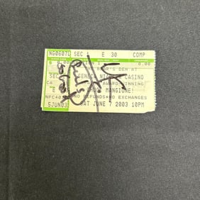 Concert Ticket Signed by Chuck Mangione