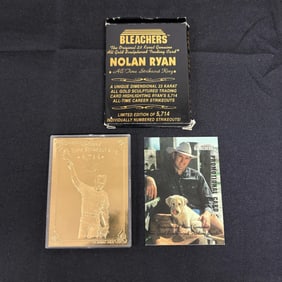 Nolan Ryan Bleachers 23K Gold Card