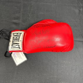 Signed Boxing Glove, Shavers, Spinks +
