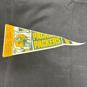 Signed Vintage Packers Mini-Pennant