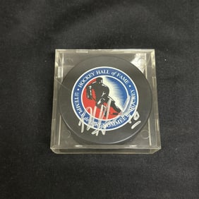 Signed Hockey Hall of Fame Puck