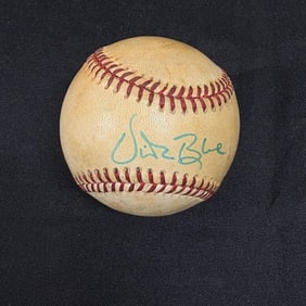 Vida Blue Signed Baseball