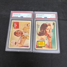 PSA 8 Graded 1957 Hit Stars Trading Cards