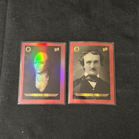 Edgar Allen Poe /25, Aaron Burr 50/50 PoP Cards