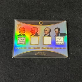 Quad Relic Card, Presidents Jefferson, Lincoln, ++