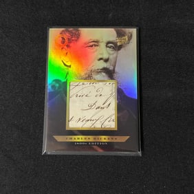 Charles Dickens Relic Card, Writing
