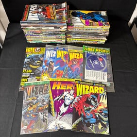 Huge Wizard Magazine lot, Polybags