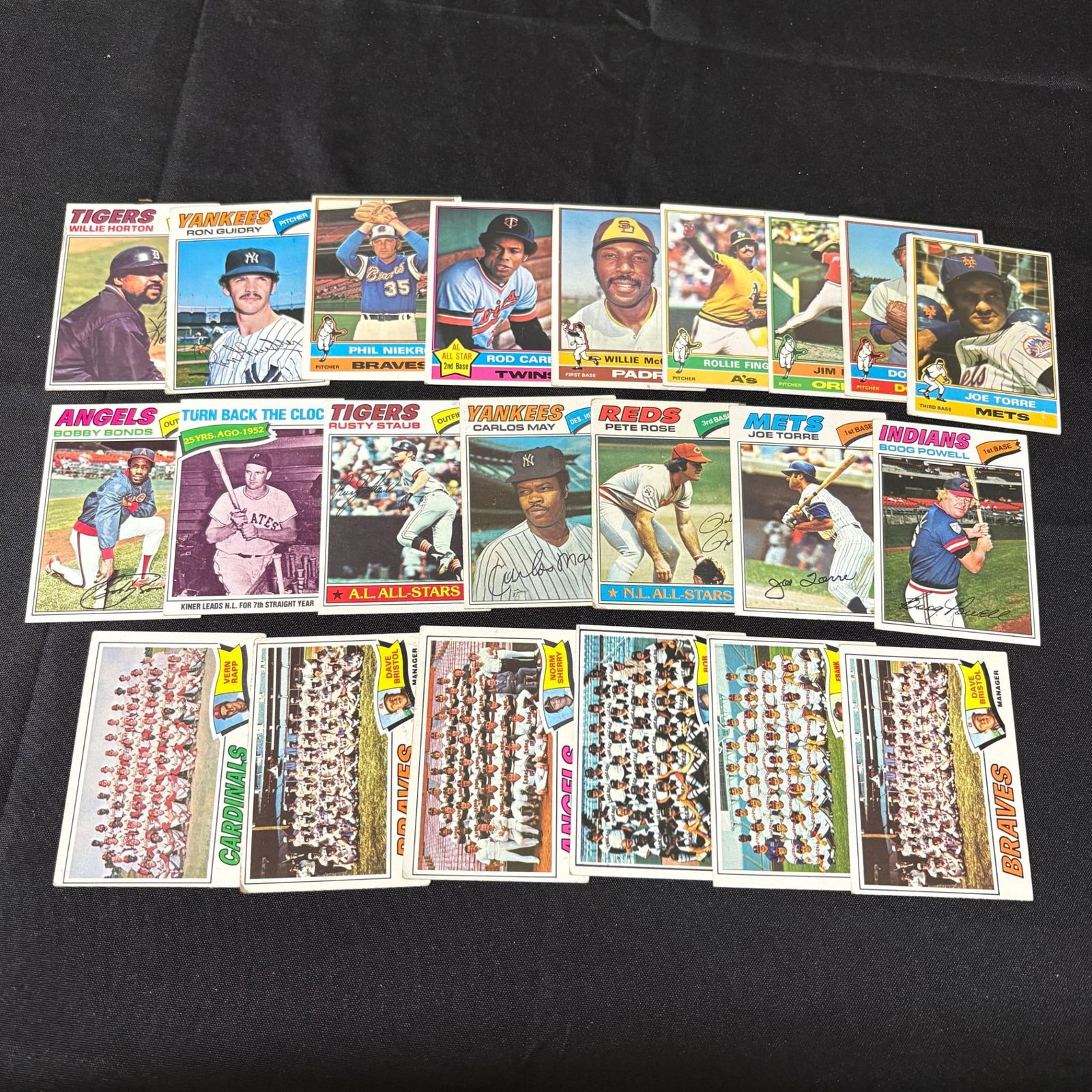 1977 Topps Baseball Cards, Pete Rose, Bonds + (1 of 2)