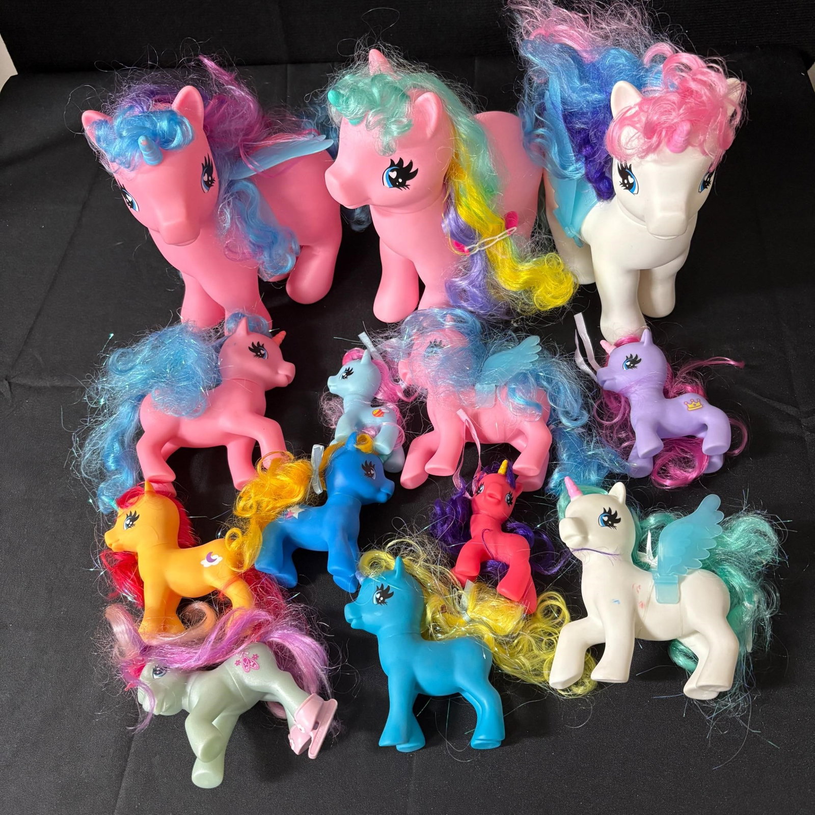 Large lot of My Little Ponies: All items are sold as is. Please look at pictures carefully to determine what you believe are the condition of each lot. By choosing which card to use to register to bid, you authorize us to use the c