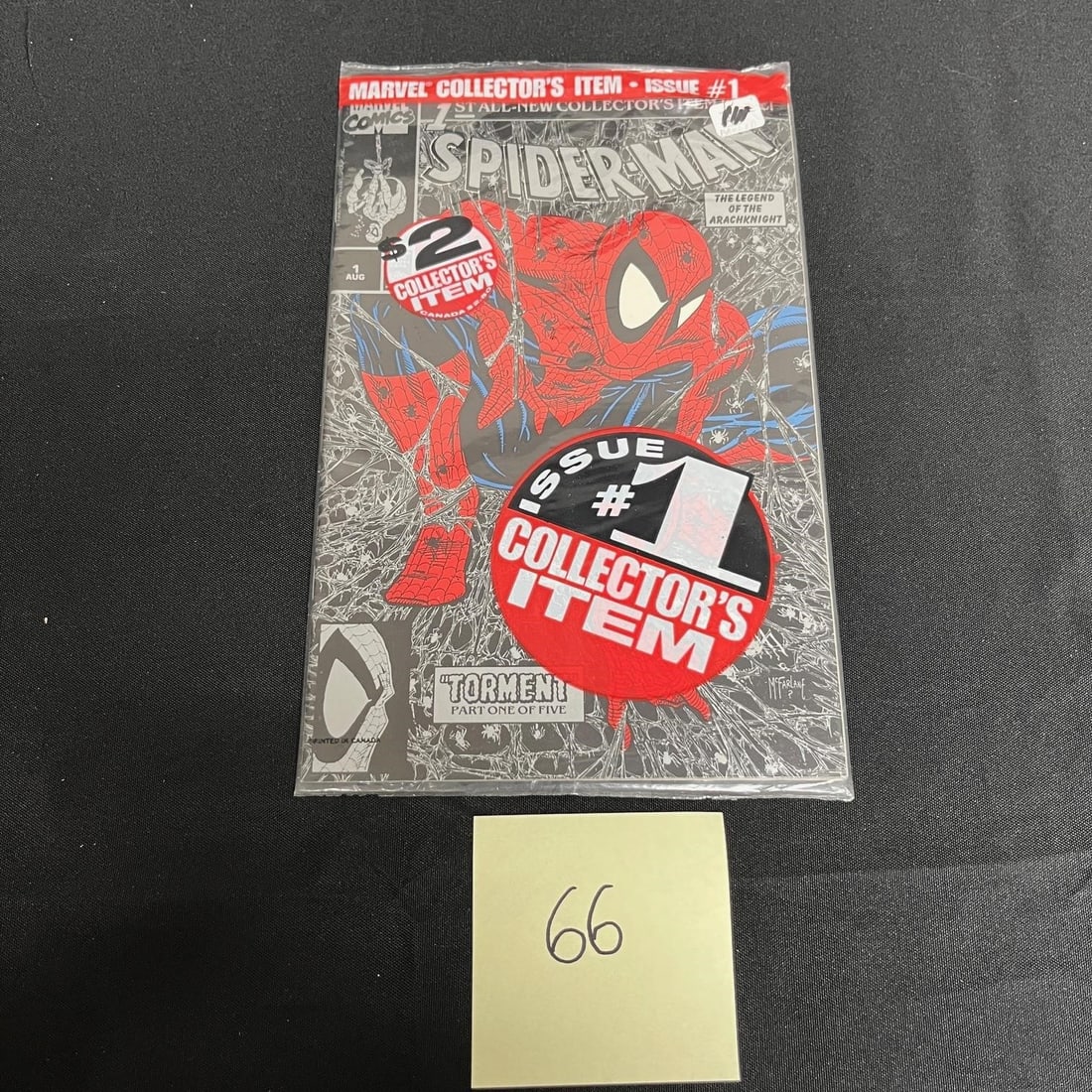 Spider-man 1 Silver RP Pollybaged Todd McFarlane (1 of 1)