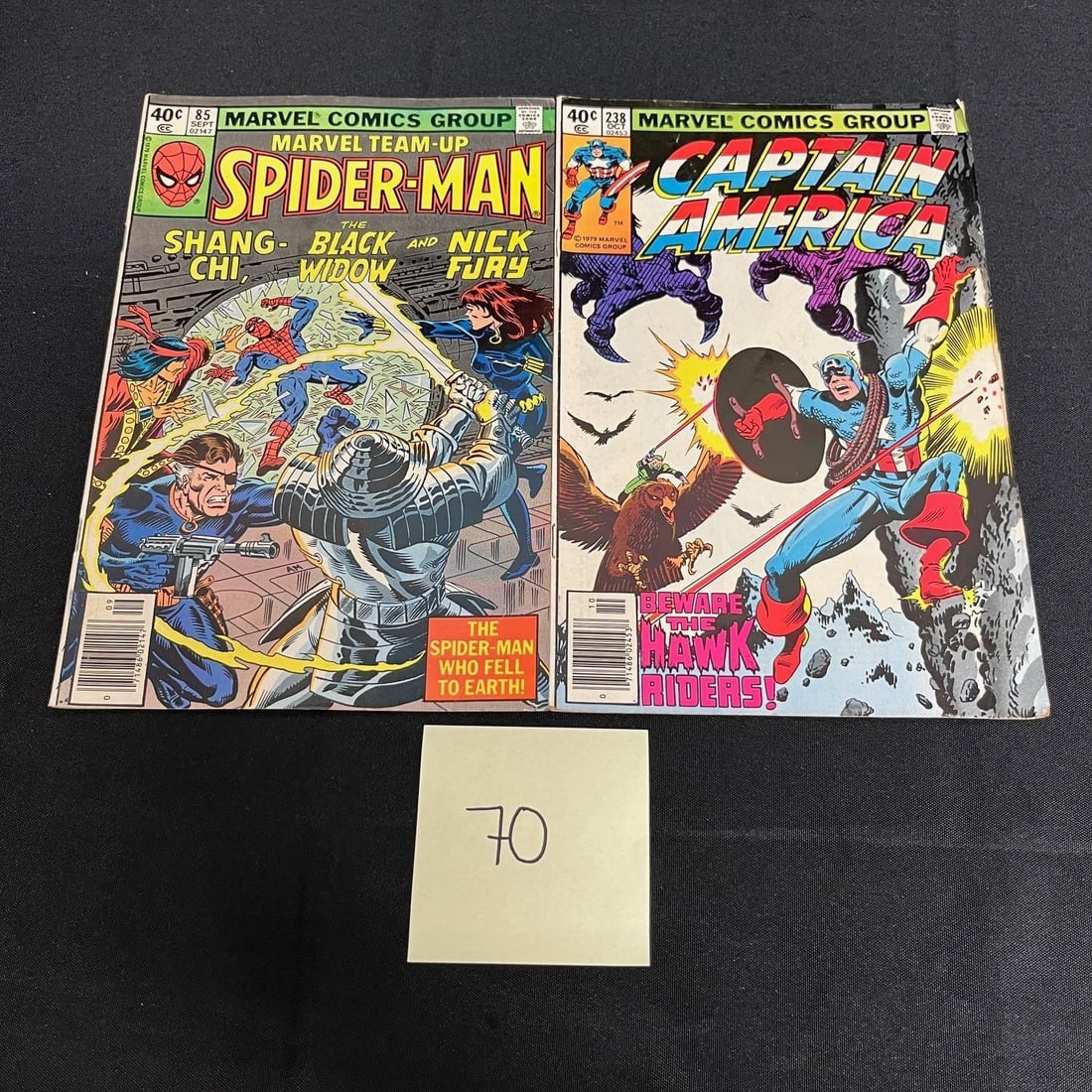 Marvel Team 85 & CAP 238 Mark Jeweler Variants: We offer in person or virtual previews of auction lots up until the day before the auction. All items are sold as is. Please look at pictures carefully to determine what you believe are the condition