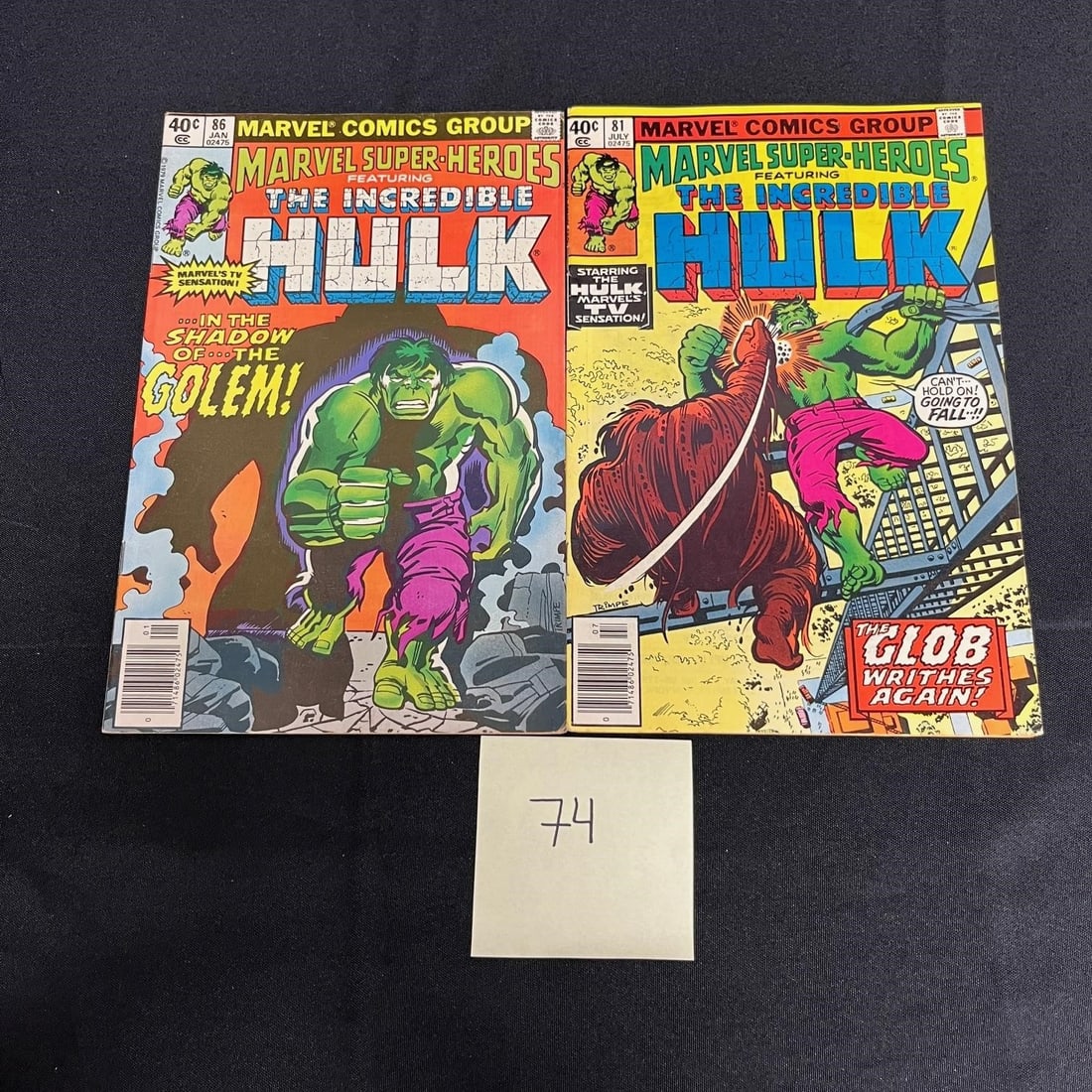 Marvel Super-Heroes 81 & 86 Mark Jeweler Comics: We offer in person or virtual previews of auction lots up until the day before the auction. All items are sold as is. Please look at pictures carefully to determine what you believe are the condition
