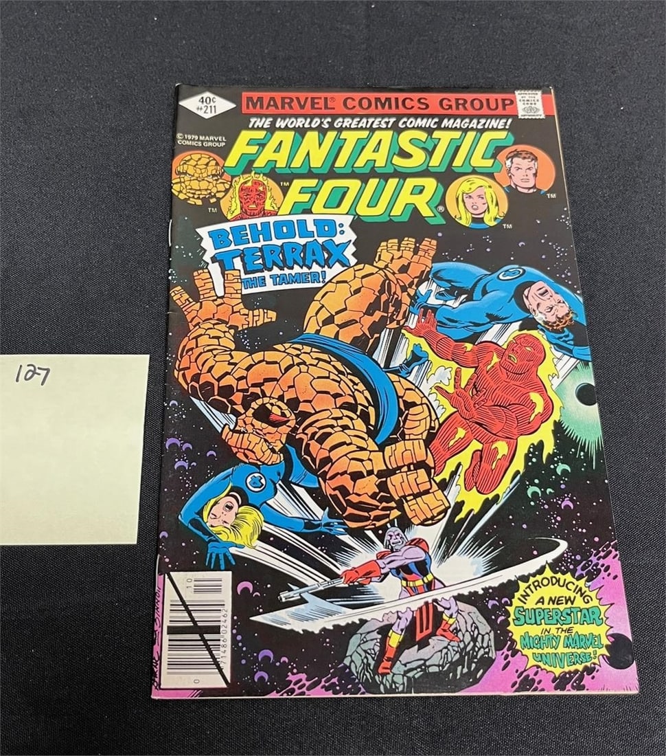 Fantastic Four 211 1st app Terrax Bronze Age Key: We offer in person or virtual previews of auction lots up until the day before the auction. All items are sold as is. Please look at pictures carefully to determine what you believe are the condition 