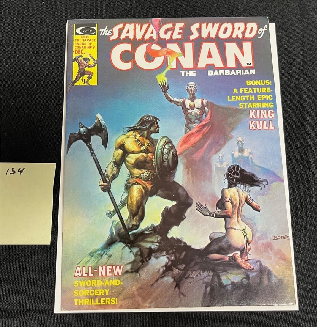 Savage Sword of Conan 9: We offer in person or virtual previews of auction lots up until the day before the auction. All items are sold as is. Please look at pictures carefully to determine what you believe are the condition 