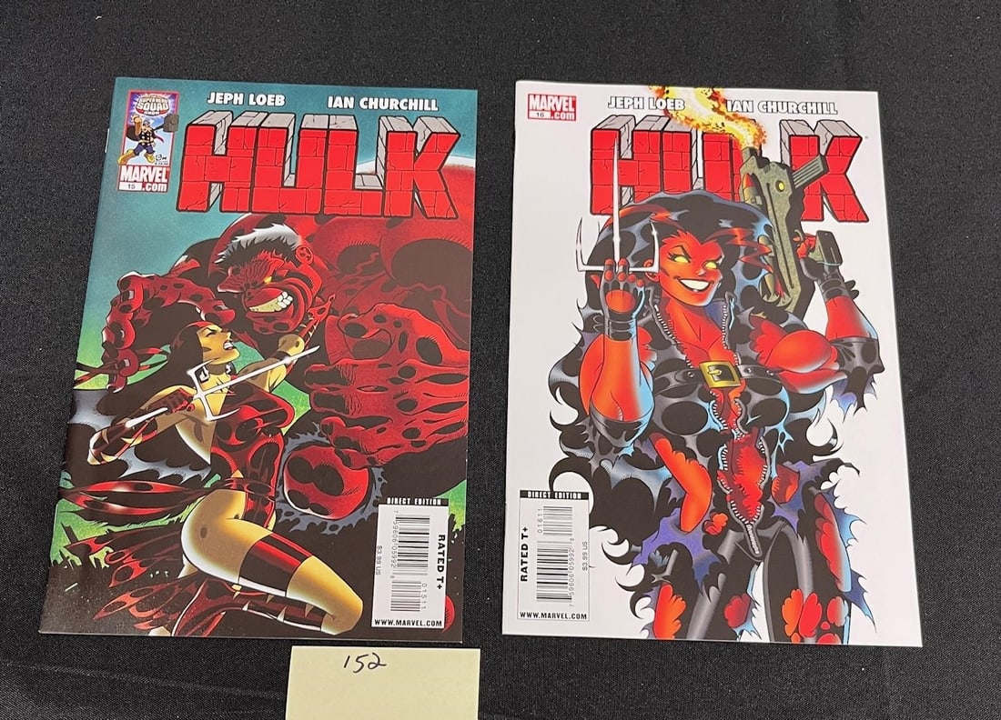 Hulk 15 & 16 1st & 2nd App Red She-Hulk: We offer in person or virtual previews of auction lots up until the day before the auction. All items are sold as is. Please look at pictures carefully to determine what you believe are the condition 
