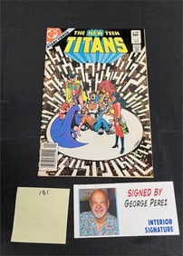 George Perez signed New Teen Titans Comic Book