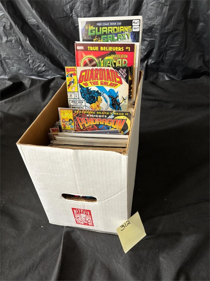 Short Box of Copper Age Marvel Comic Books (1 of 1)