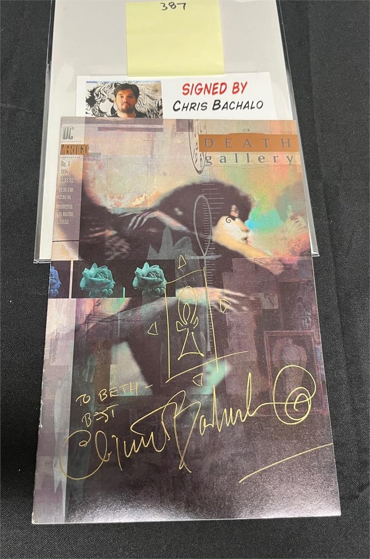 Chris Bachelo Signed & Remarque Sandman Comic: We offer in person or virtual previews of auction lots up until the day before the auction. All items are sold as is. Please look at pictures carefully to determine what you believe are the condition 