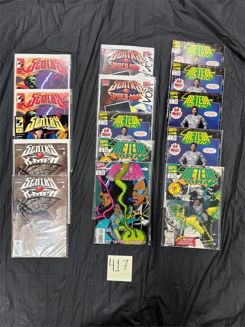 Meteor Man Newsstand Ed. & Sentry Comic Books: Because we thought they would make a perfect pair! We offer in person or virtual previews of auction lots up until the day before the auction. All items are sold as is. Please look at pictures careful