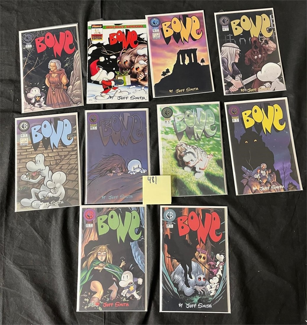 Bone Cartoon Books Series Comic Book Lot: We offer in person or virtual previews of auction lots up until the day before the auction. All items are sold as is. Please look at pictures carefully to determine what you believe are the condition