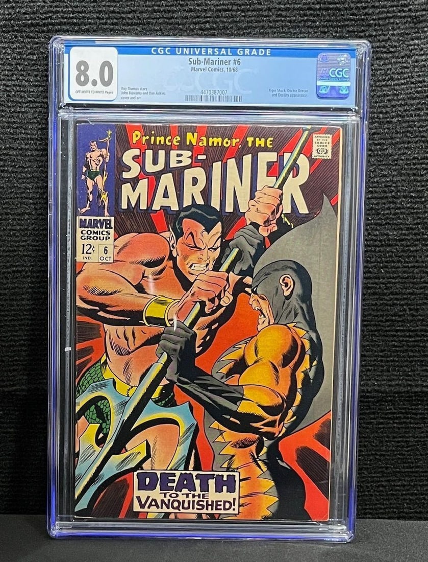 Sub-Mariner 6 CGC 8.0 Marvel Silver Age Comic (1 of 1)