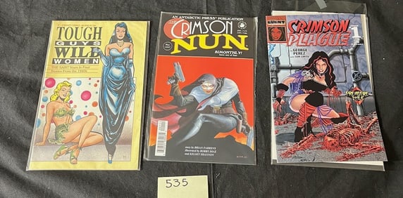 Tough Guys Wild Women Crimson Nun, & Plague Comics
