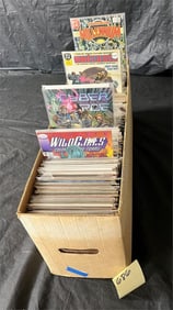 Long Box of DC and Image Comic Books
