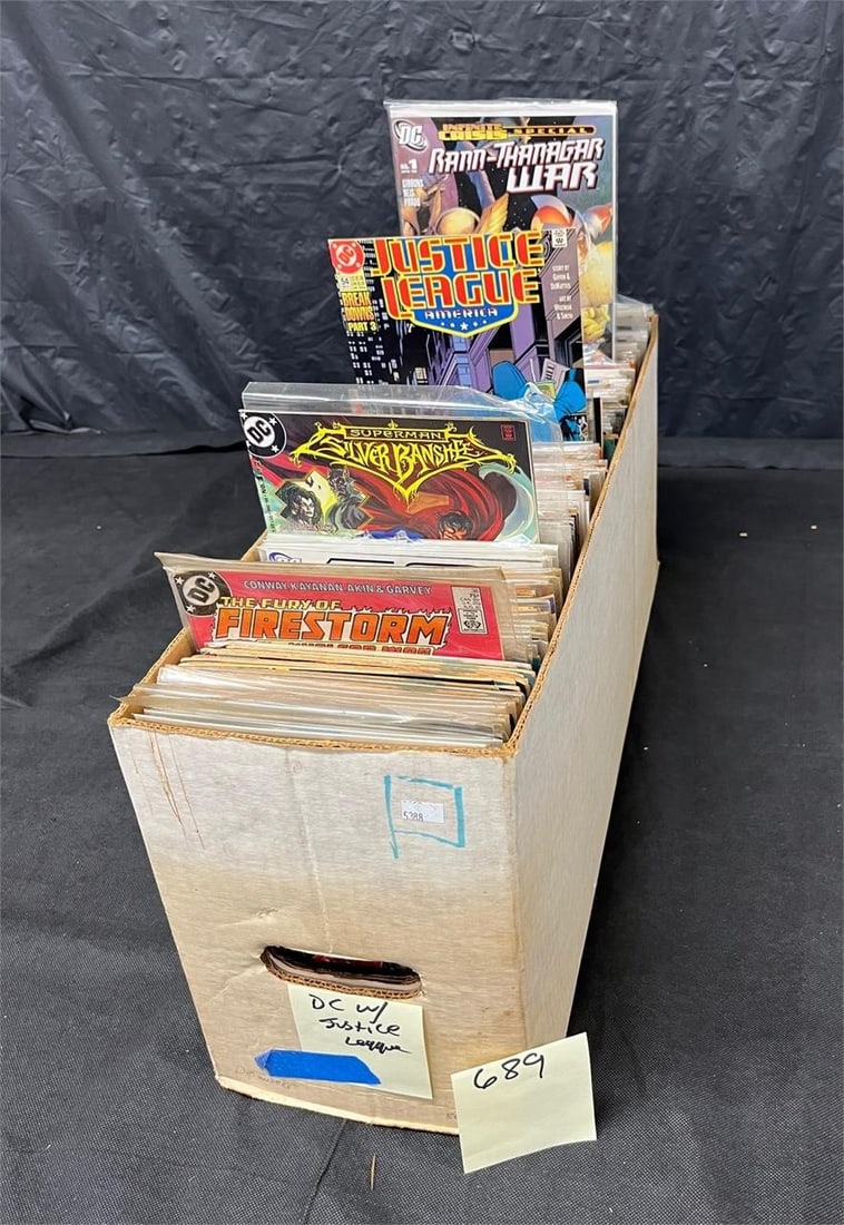 Long Box Filled with DC Comic Books (1 of 2)